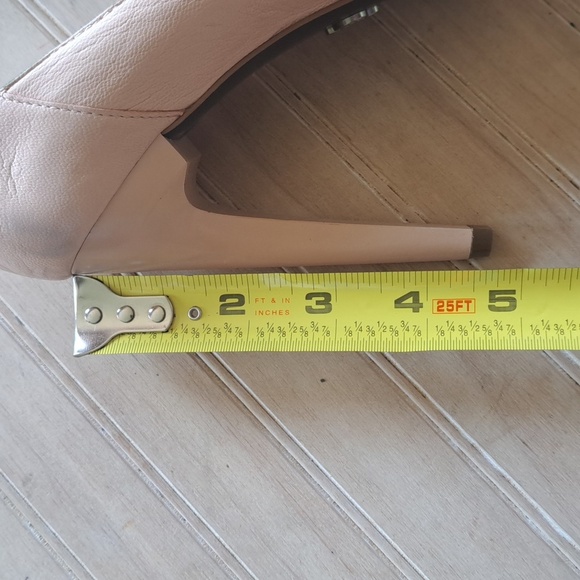 Rachel Roy Leather Soft Blush Pink Open-toe Stiletto High Heel Pumps Designer - Picture 15 of 15